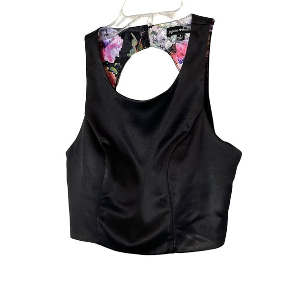 Sequin Hearts 2 Piece Party Dress Crop Top Floral Skirt Size 1 - Picture 7 of 16